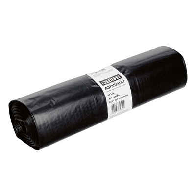 Worki na śmieci Deiss wykonane z przetworzonego LDPE, 240 litrów, 1000x1250x0,06 mm, czarne | Rolada (10 sztuk)