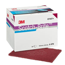 Pad Scotch-Brite™ Handpad 7447 PRO, czerwony, 158 mm x 224 mm, A VFN (paleta) | Opakowanie (20 sztuk)