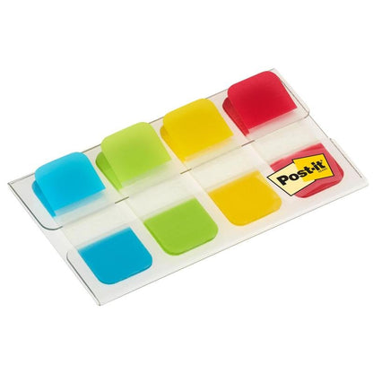 Opakowanie Post-it® Index Strong Ablagetabs, Mini (żółty, czerwony, niebieski, zielony), 15,8 mm x 38,1 mm, 40 pasków samoprzylepnych/dyspenser od 3M Deutschland GmbH - idealne do organizacji dokumentów.