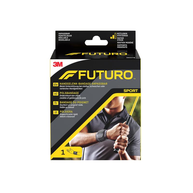 Regulowany bandaż na nadgarstek FUTURO™ 46378, regulowany SPORT (14,0 - 24,1 cm) | Opakowanie (1 szt.)