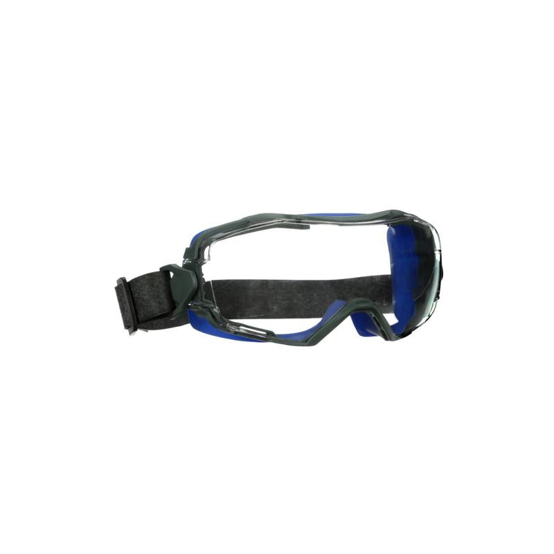 Okulary ochronne 3M™ GoggleGear™ 6000 z pełną widocznością, niebieska oprawka, pasek neoprenowy, powłoka przeciwmgielna/zarysowania Scotchgard™ (K&N), przezroczyste soczewki, GG6001NSGAF-BLU-EU, 10 szt. w opakowaniu | Opakowanie (1 szt.)