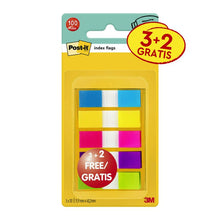 Paski samoprzylepne Post-it®, mini, różne kolory, 11,9 mm x 43,2 mm, Promocja, 60 pasków samoprzylepnych + 40 gratis/dozownik, 1 dozownik/opakowanie | Opakowanie (5 sztuk)