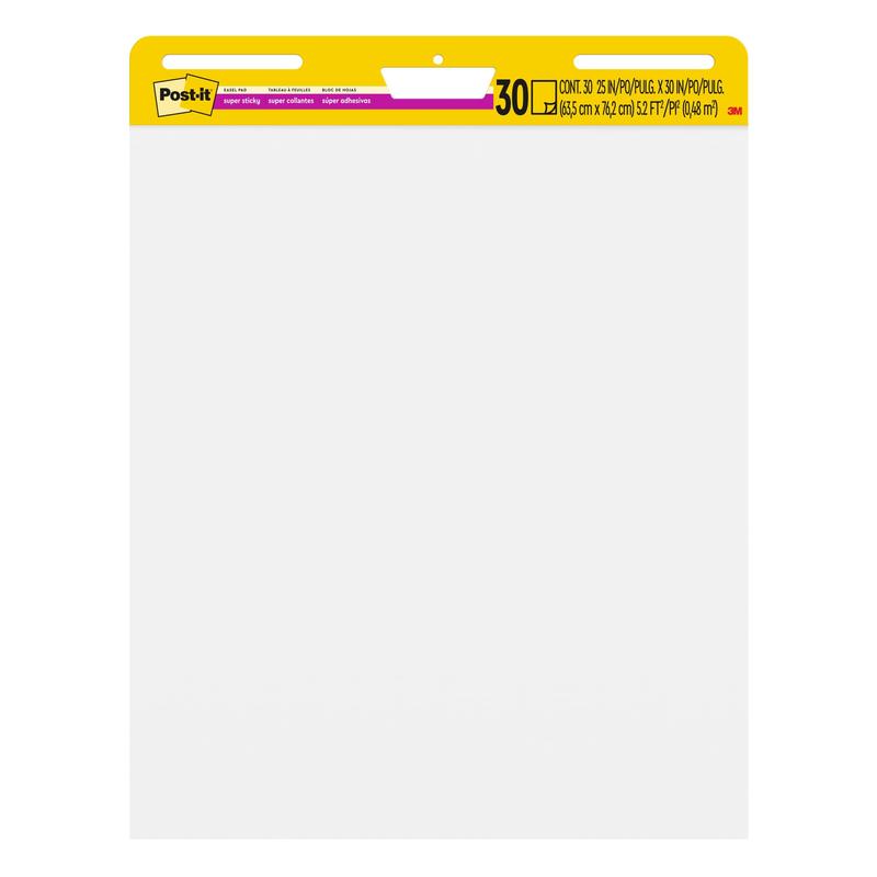 Samoprzylepna tablica konferencyjna/flipchart Post-it® 559P-3, biała, 63,5 cm x 76,2 cm, promocja, 2 bloki + 1 gratis/opakowanie, 100% PEFC, SGSCH-PEFC-COC-110078 | Opakowanie (1 szt.)