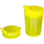 Zestaw kubków niekapków NITRAS, polipropylen, żółty, 3 sztuki, 1 filiżanka o pojemności 250 ml, 1 otwór w pokrywie 12x10 mm, 1 otwór w pokrywie 4x4 mm, pudełko 50 zestawów | Karton (1 opakowanie)