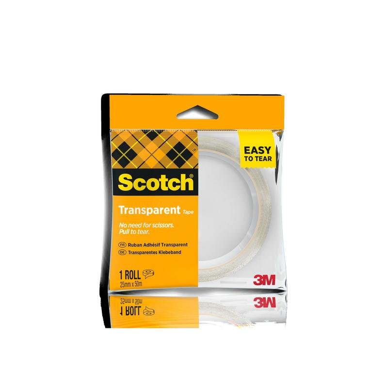 Taśma przezroczysta Scotch® 508 Taśma łatwo rozrywająca 25 mm x 50 m 1 rolka/opakowanie | Opakowanie (1 rolka)
