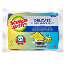 Scotch-Brite® Delikatna, nierysująca gąbka do czyszczenia z włókien naturalnych, opakowanie 10 szt. - Bardzo chłonna gąbka, idealna do codziennego czyszczenia | Pudełko kartonowe (1 szt.)