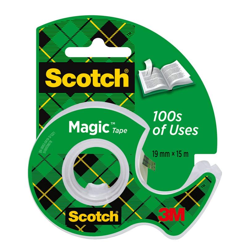 Taśma klejąca Scotch® Magic™ Clipstrips, Cool Colors, 19 mm x 19 m, 2 x 12 rolek | Opakowanie (1 rolka)