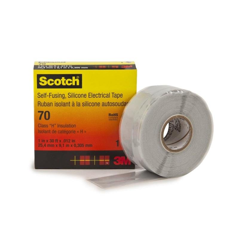 Taśma z kauczuku silikonowego Scotch® 70 Samowtapiająca się Jasnoszara 25 mm x 9 m 0,3 mm | Opakowanie (1 rolka)
