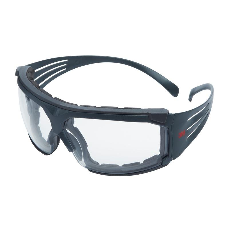 Okulary ochronne 3M™ SecureFit™ 600, szare zauszniki, oprawka z pianki, powłoka zapobiegająca parowaniu i zarysowaniu Scotchgard™ (K&N), przezroczyste soczewki, SF601SGAF/FI-EU | Opakowanie (1 szt.)
