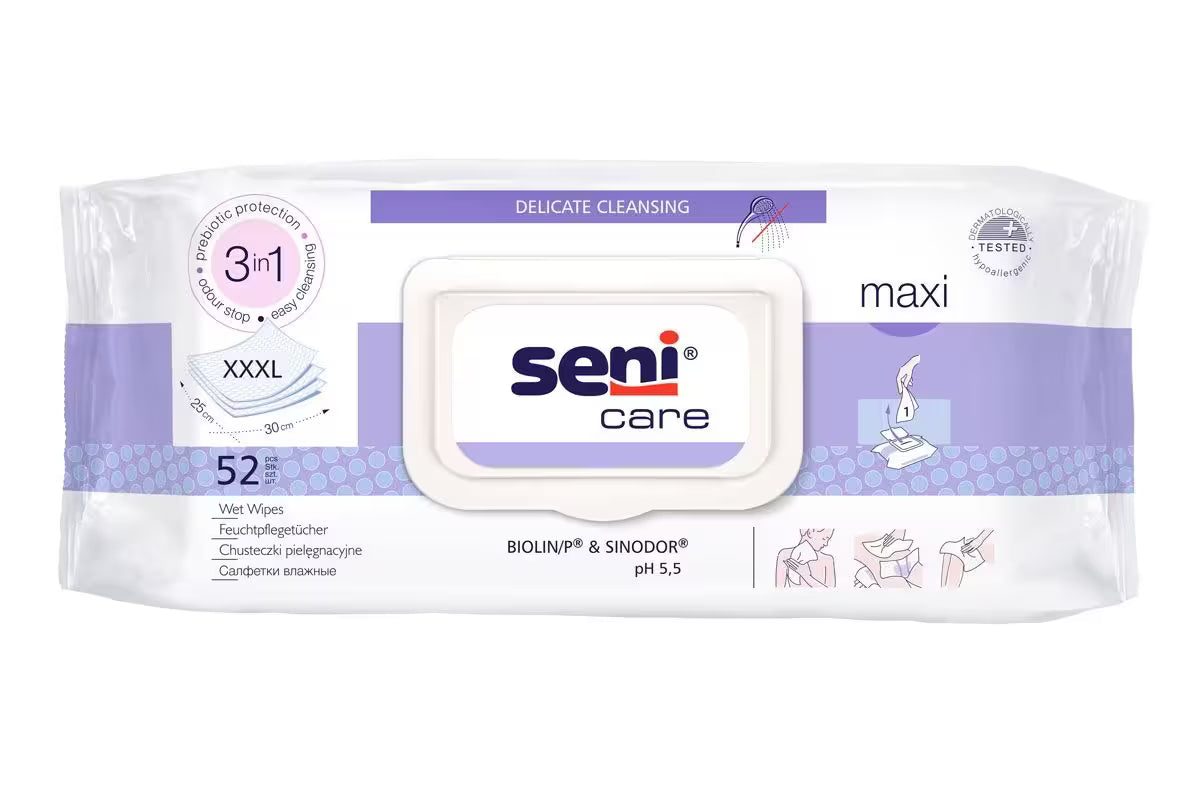 Seni Chusteczki nawilżane Care Maxi | Opakowanie (52 sztuki)