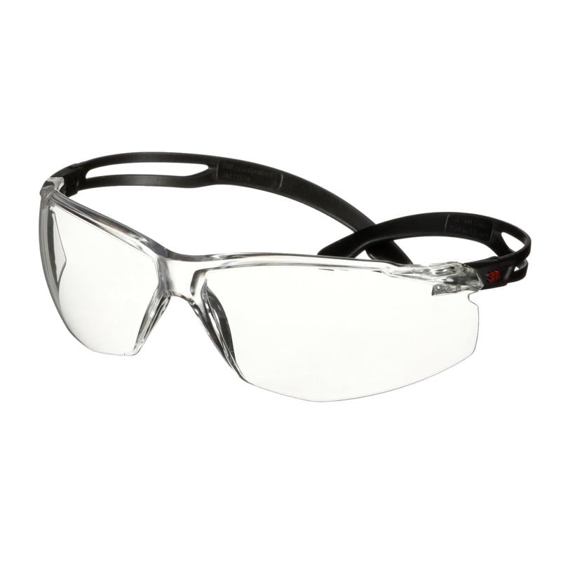 Okulary ochronne 3M™ SecureFit™ 500, czarne zauszniki, powłoka zapobiegająca parowaniu i zarysowaniu Scotchgard™ (K&N), przezroczyste soczewki, SF501SGAF-BLK-EU, 20 szt. w opakowaniu | Opakowanie (1 szt.)