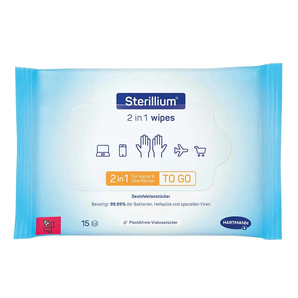 Chusteczki Sterillium® 2 w 1 | Opakowanie (15 sztuk)