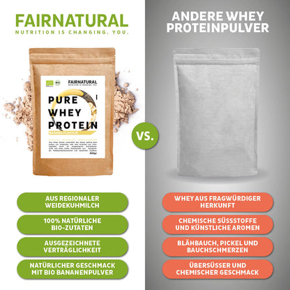 Organiczne białko serwatkowe w proszku bananowe