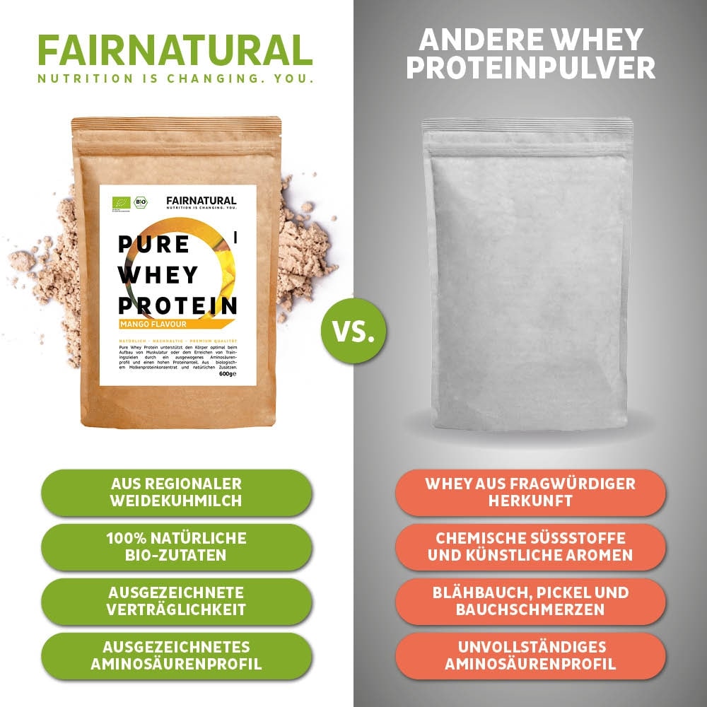 Organiczne białko serwatkowe w proszku Mango